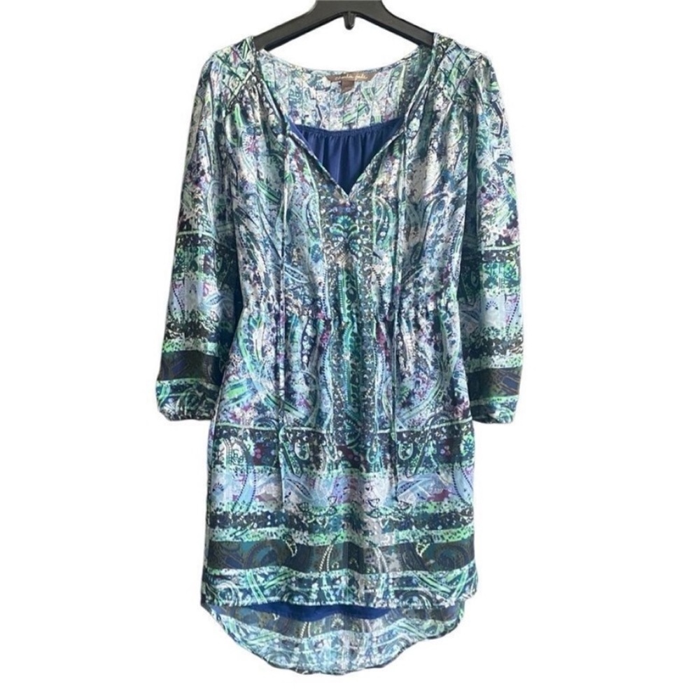 Anthropologie Charlie Jade Boho Paisley Lined Dress Size Small.